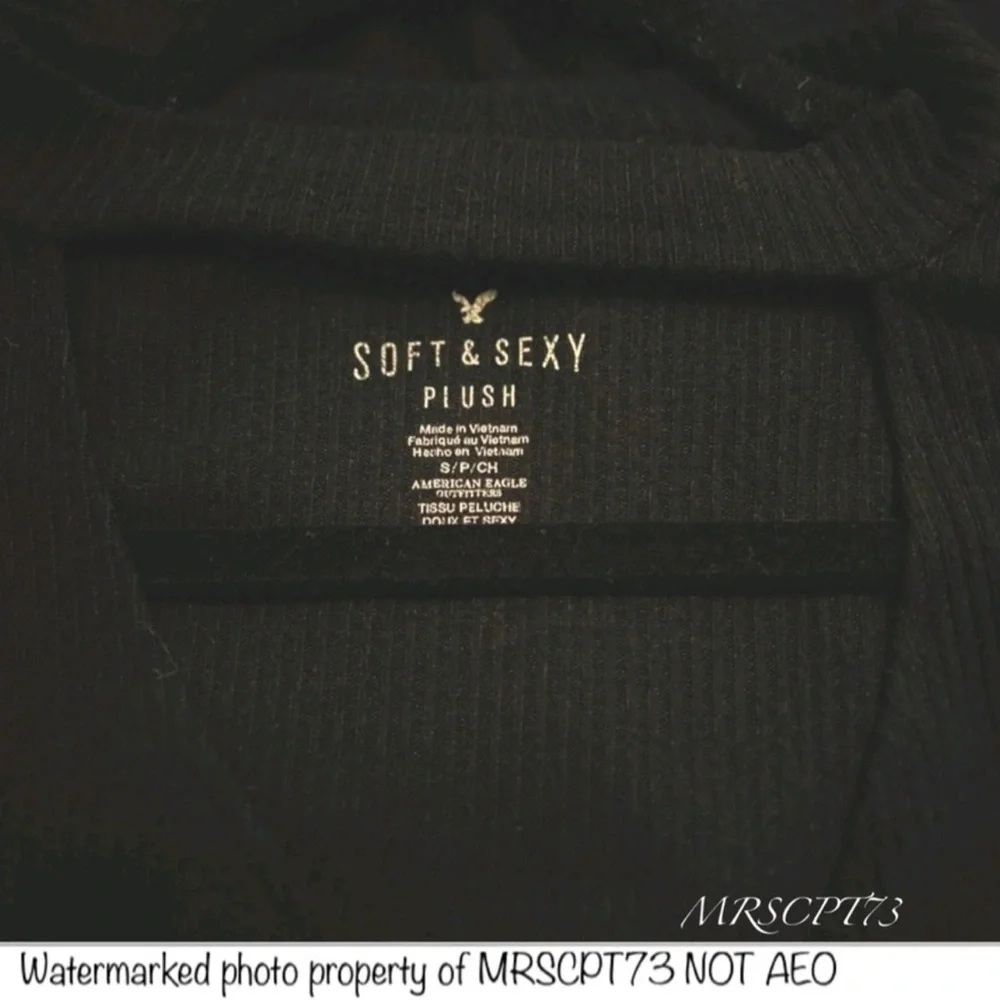 3/$19 American Eagle Soft N Sexy Plush ribbed keyhole long sleeve Tunic blouse - Picture 12 of 13